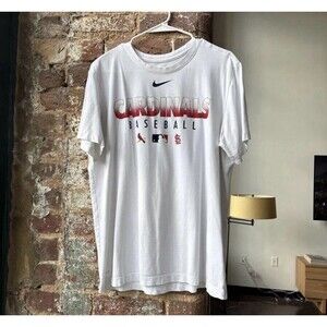 St. Louis Cardinals Nike Dri-FIT T-Shirt – White – Size Large – Official MLB